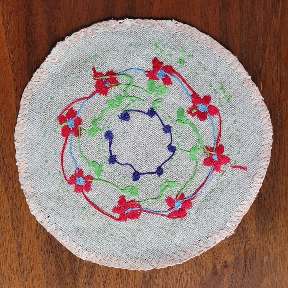 Colourful Embroidered Trivet/Coasters Set - Picture 15 of 15